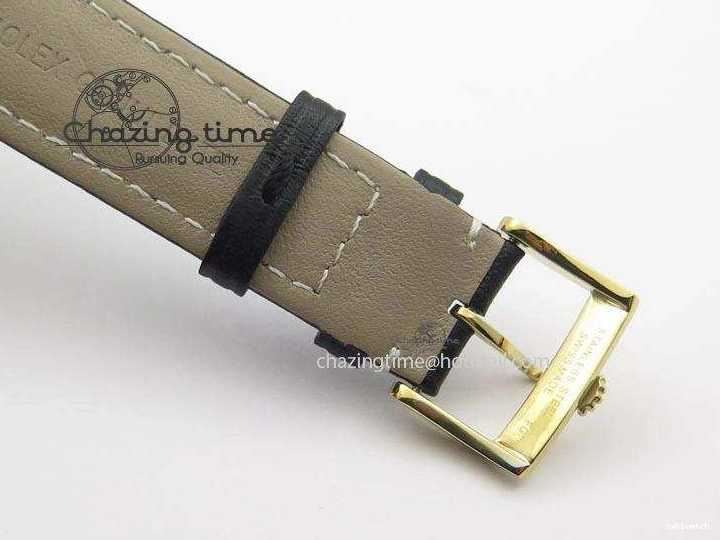 On Strap Black And Dial Numeral Date Leather A2824 Markers YG Cellini Brown Stick 0731